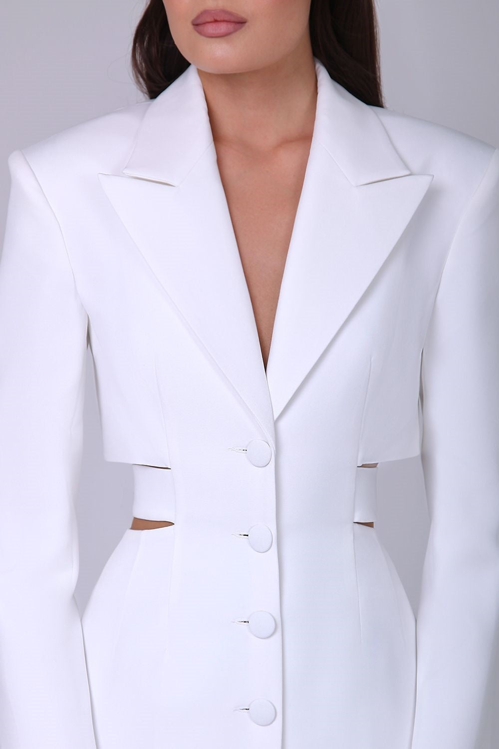 Vestido midi tipo blazer con aberturas Antonia