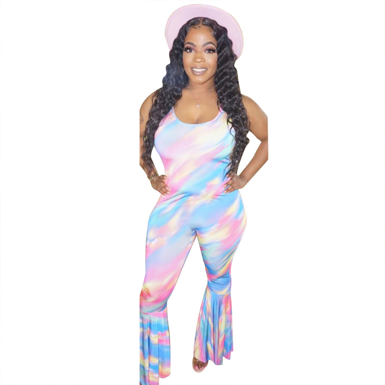 Women Clothing Women Gradient Vest Horn Jumpsuit