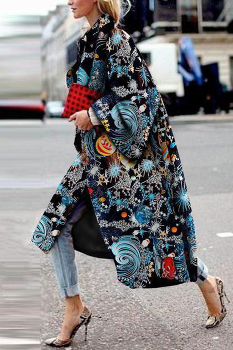 Street Camouflage Print Patchwork Turndown Collar Outerwear(12 Colors)