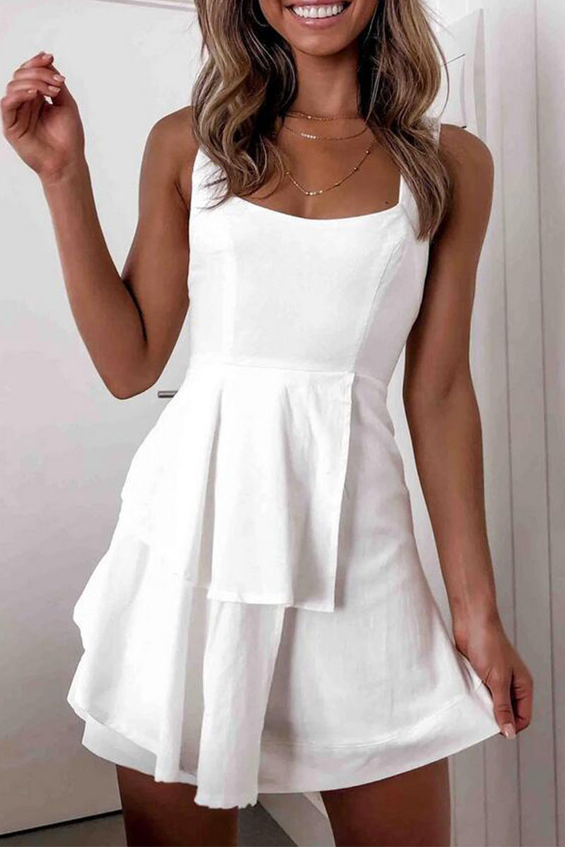 Vestidos casuales con falda de pastel y vendaje liso