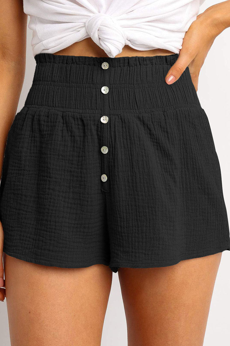 Pantalones casuales lisos, sueltos, de cintura alta y rectos (4 colores)