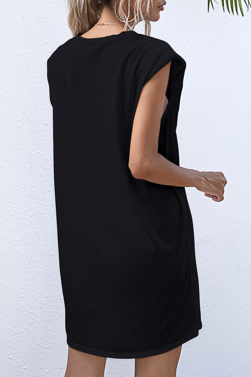 Vestidos casuales de moda con rayas y cuello redondo (3 colores)