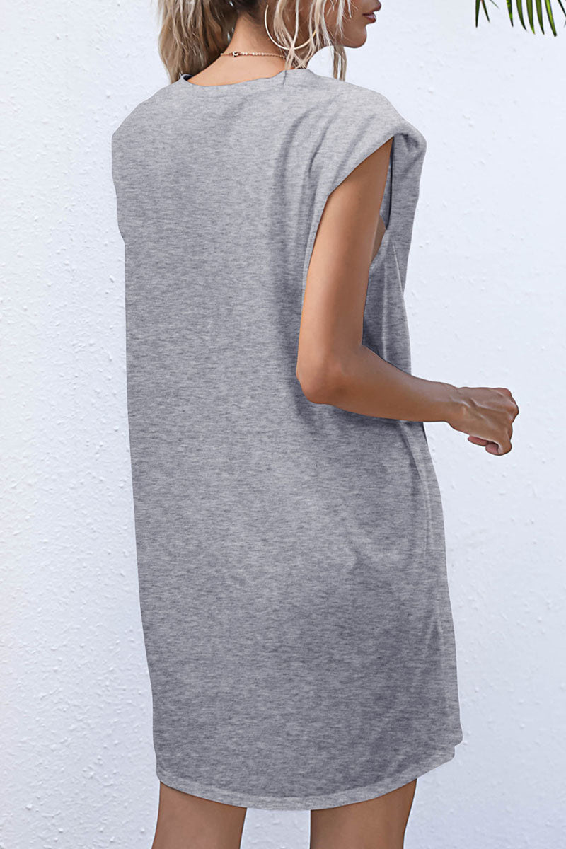 Vestidos casuales de moda con rayas y cuello redondo (3 colores)