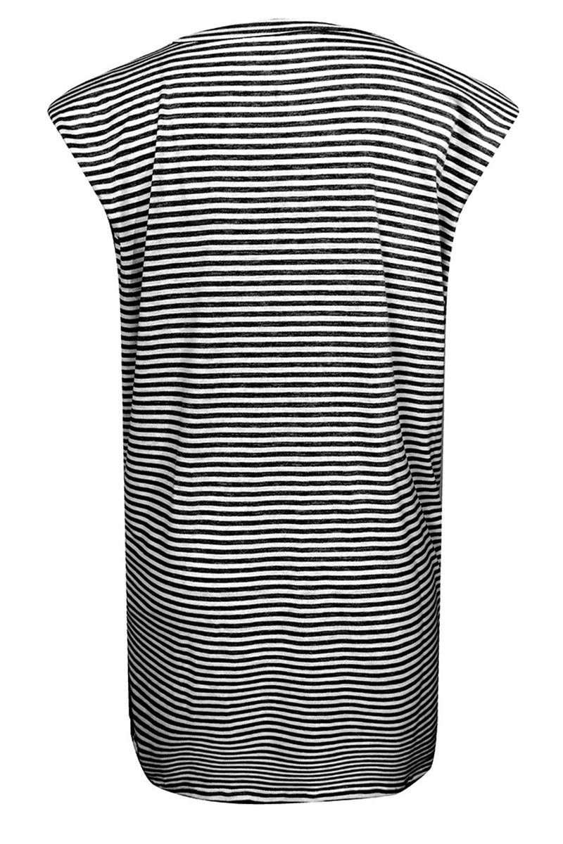 Vestidos casuales de moda con rayas y cuello redondo (3 colores)