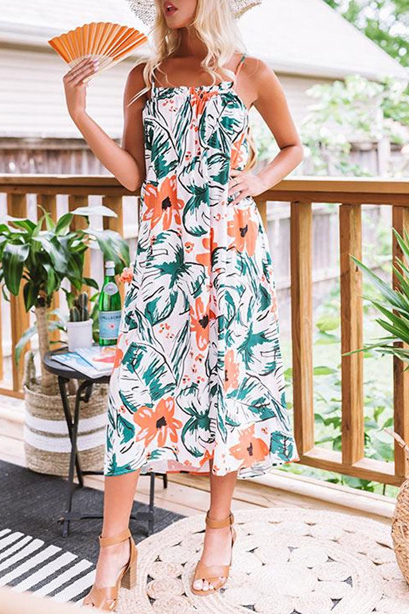 Vestidos de princesa con tirantes finos, espalda descubierta y estampados de moda urbana
