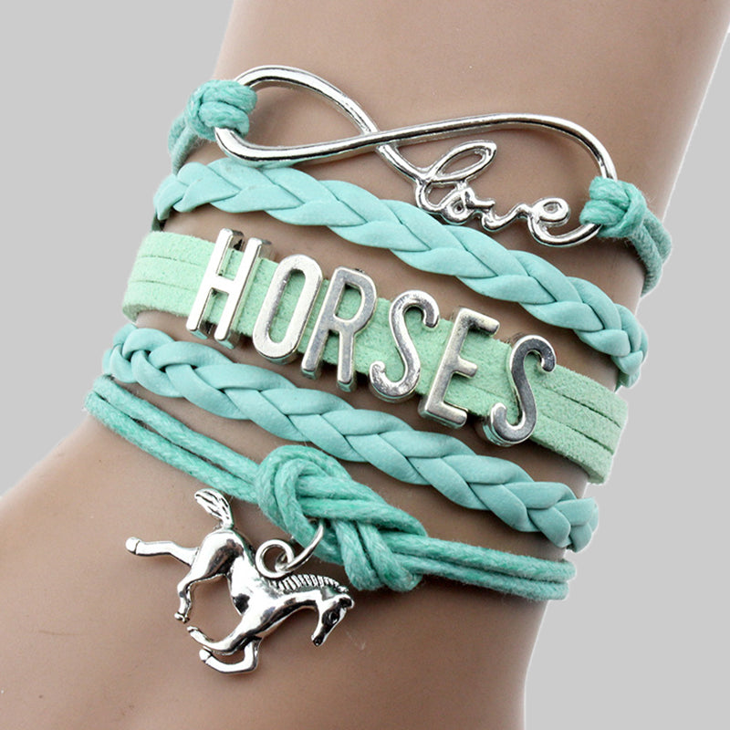 Pulseras de patchwork con letras de moda para uso diario