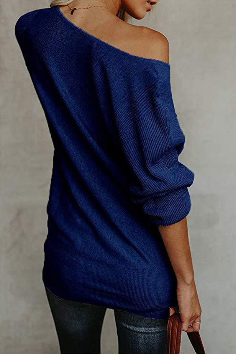 Tops casuales de color sólido con hombros descubiertos (5 colores)