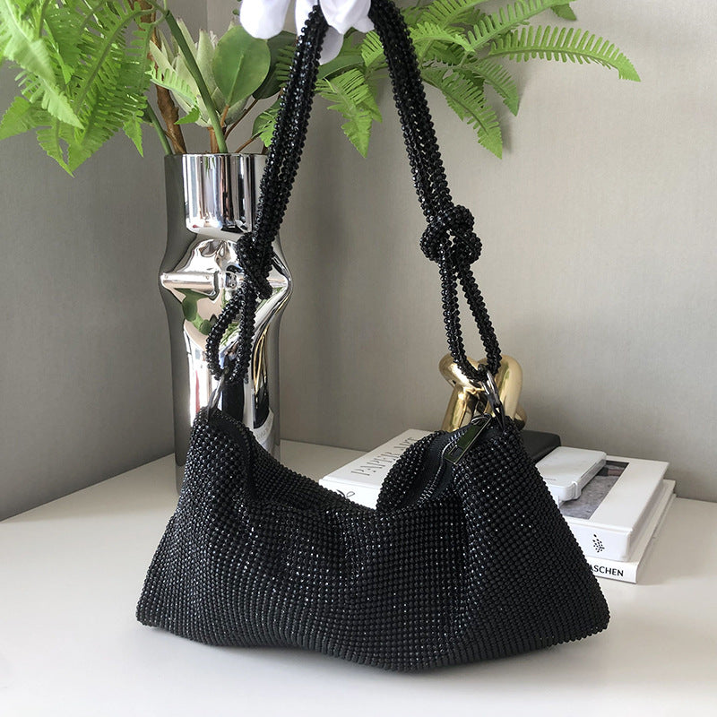Bolsos de patchwork con diamantes de imitación para fiestas diarias