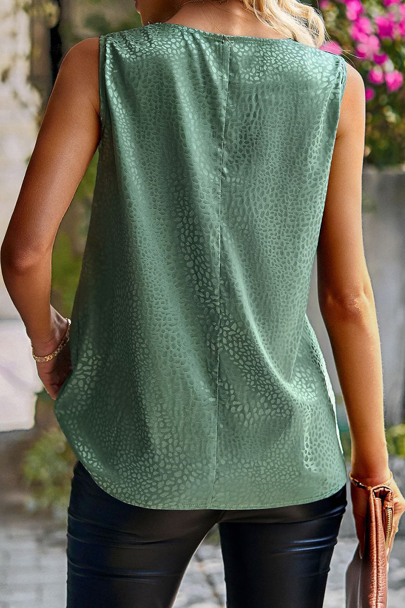 Tops casuales con cuello de bufanda y parches lisos y dulces (4 colores)