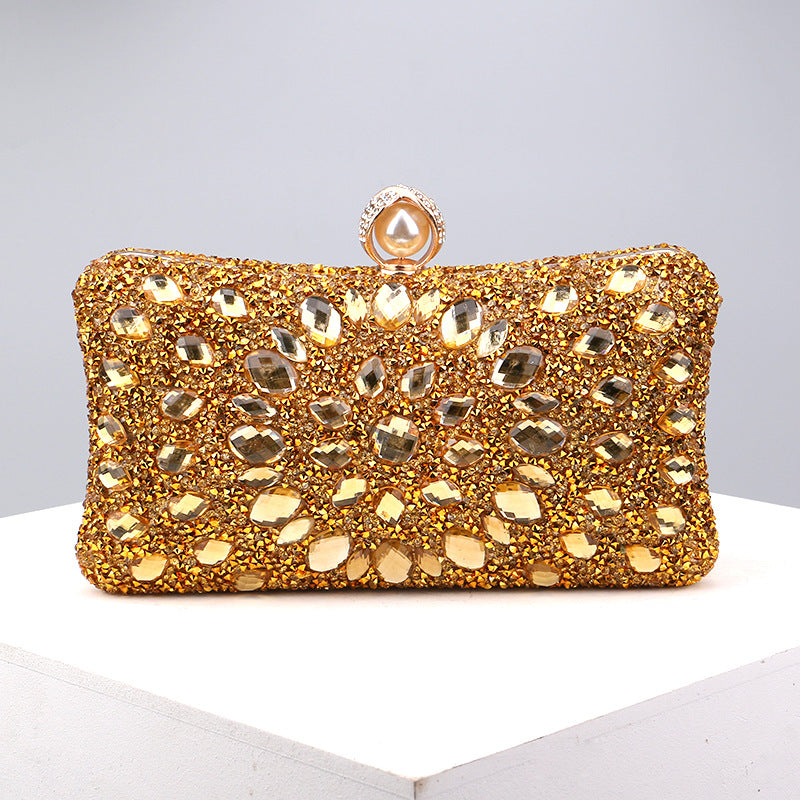 Bolsos casuales con cadenas de patchwork y diamantes de imitación