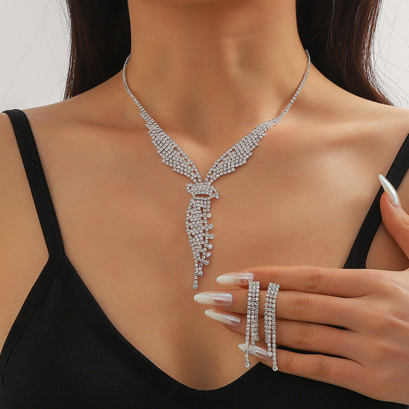 Elegant Simplicity Solid Patchwork (With Necklaces & Earrings)