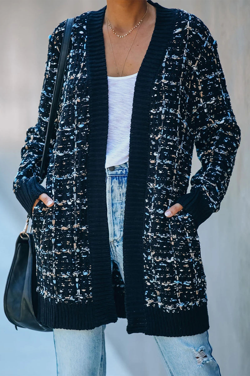 Prendas de abrigo con contraste de patchwork de moda callejera