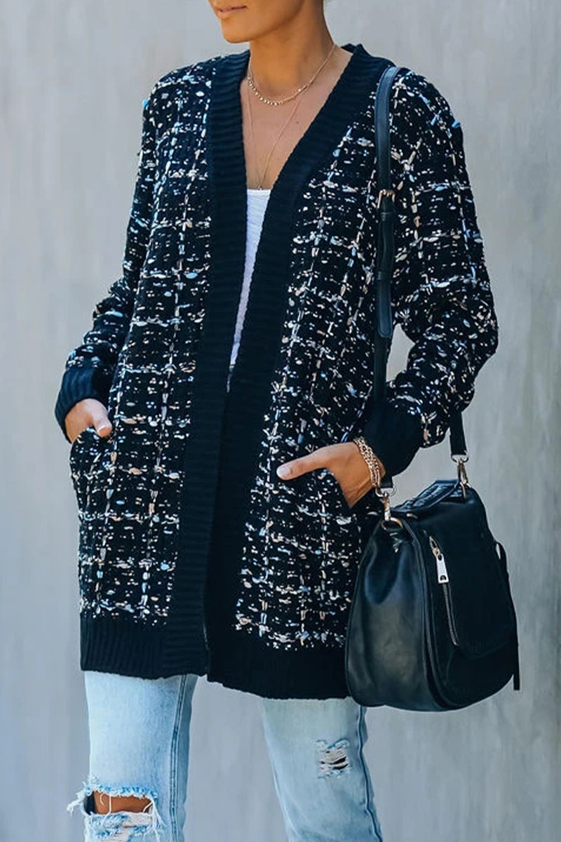 Prendas de abrigo con contraste de patchwork de moda callejera