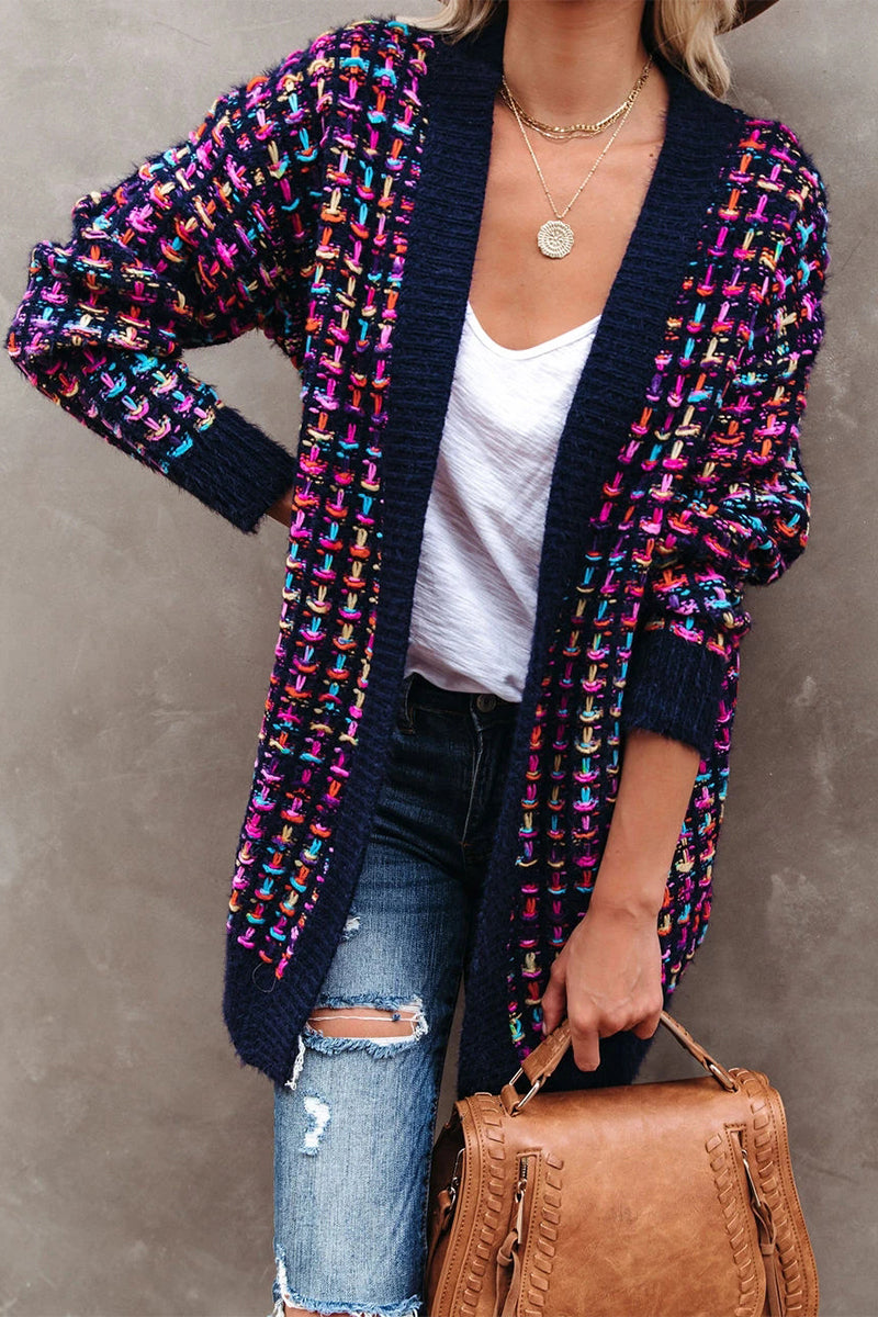 Prendas de abrigo con contraste de patchwork de moda callejera