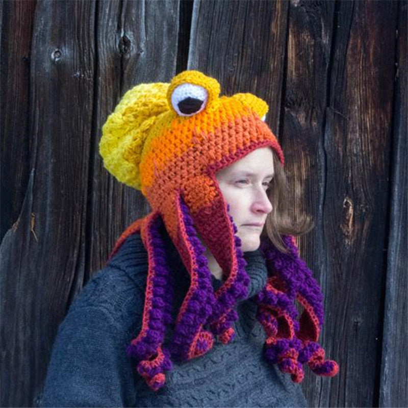 Gorros de punto de pulpo