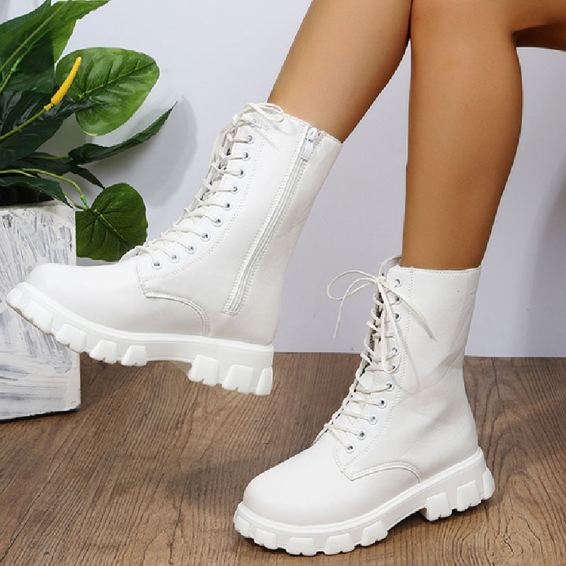 Zapatos casuales de patchwork con frenillo redondo que mantienen el calor y son cómodos para exteriores