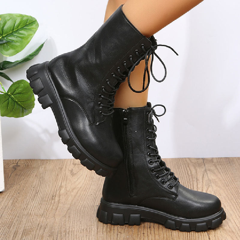 Zapatos casuales de patchwork con frenillo redondo que mantienen el calor y son cómodos para exteriores
