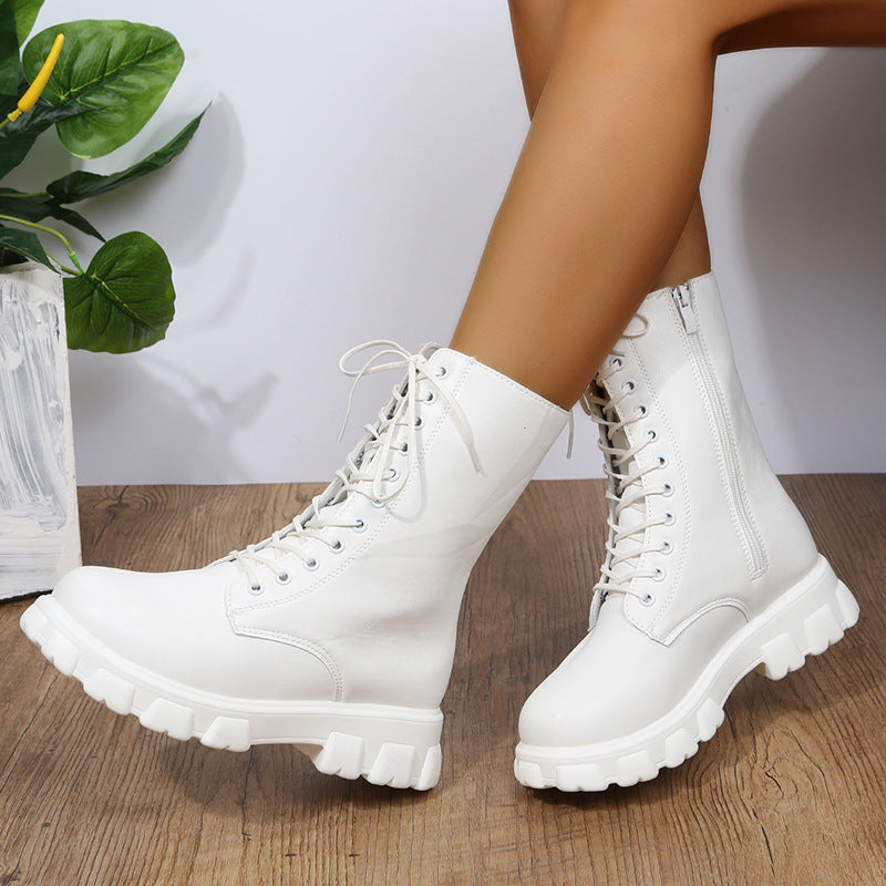 Zapatos casuales de patchwork con frenillo redondo que mantienen el calor y son cómodos para exteriores