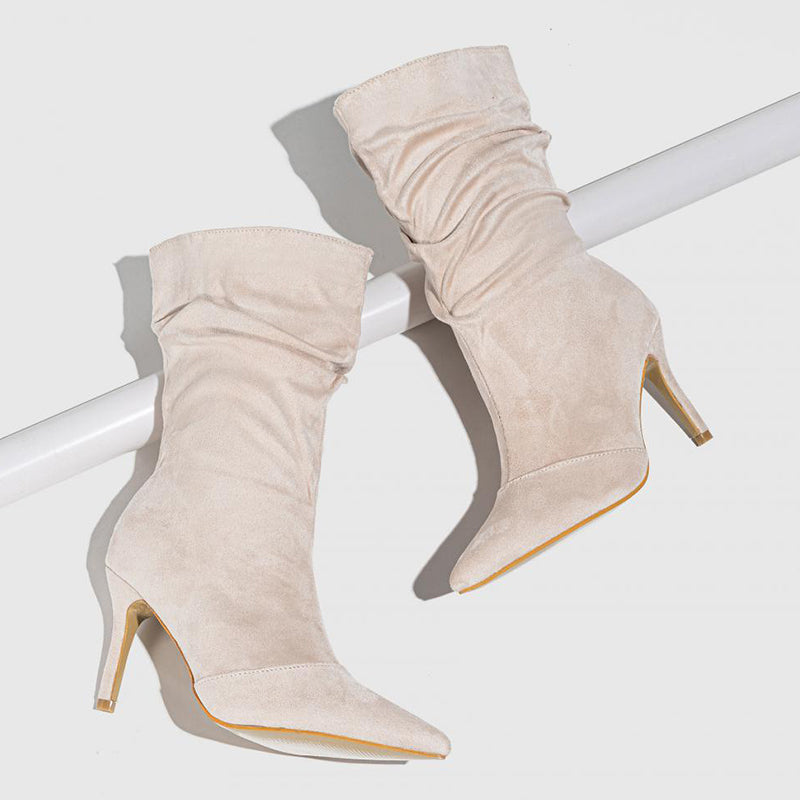 Zapatos casuales de punta puntiaguda (altura del tacón: 8,5 cm) (3 colores)