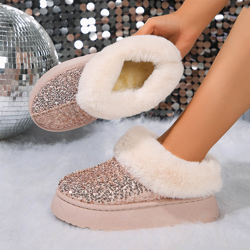 Zapatos cómodos cerrados con lentejuelas para uso diario (3 colores)