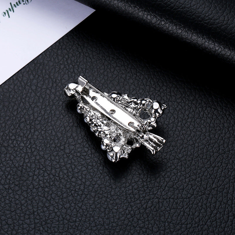 Broche decorativo con perlas huecas para árbol de Navidad diario