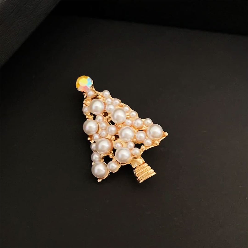 Broche decorativo con perlas huecas para árbol de Navidad diario