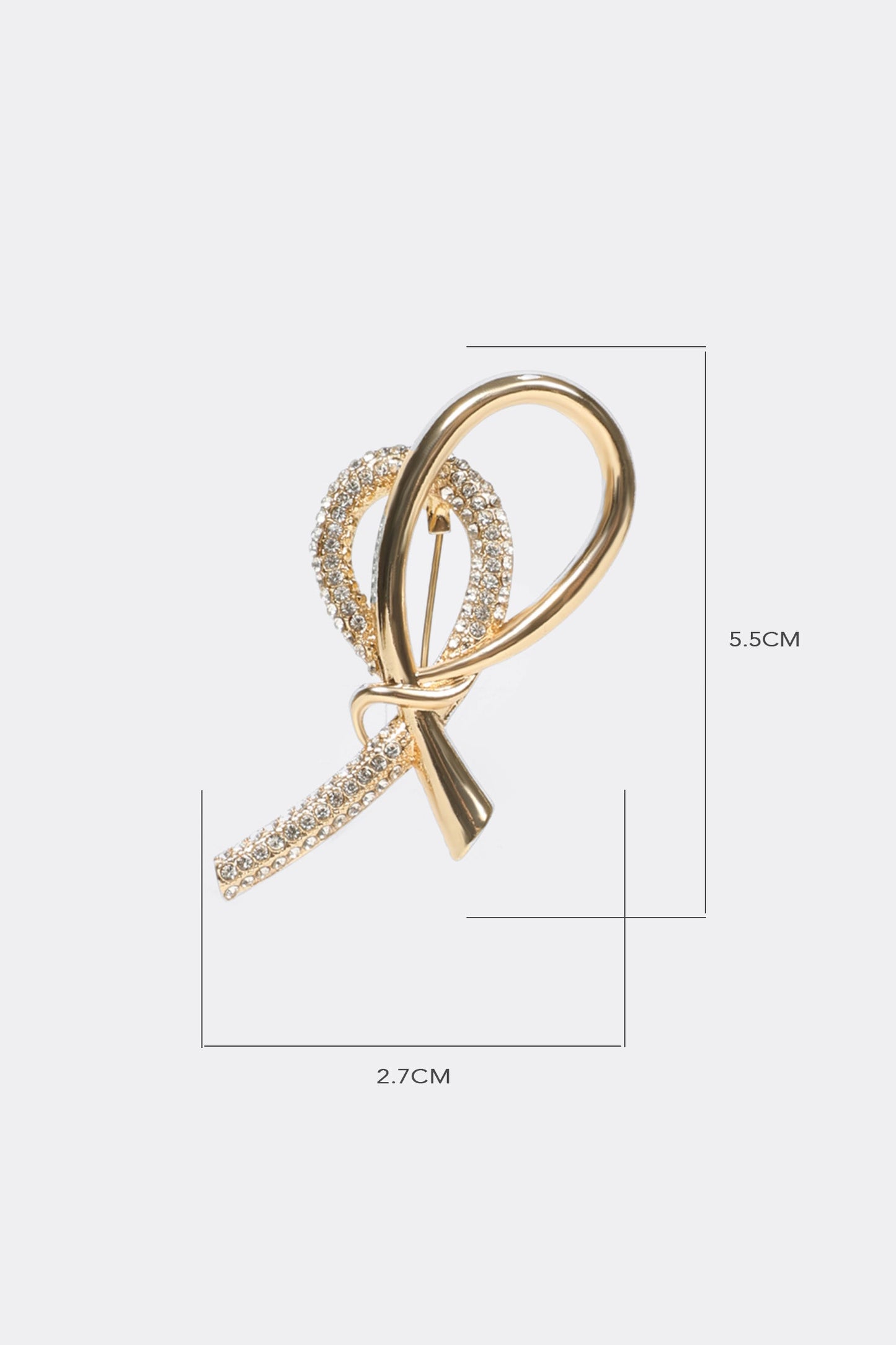 Broche de metal irregular