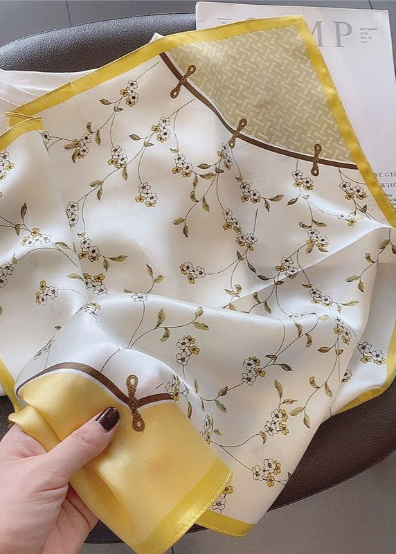 Maribel - Floral Satin Square Scarf