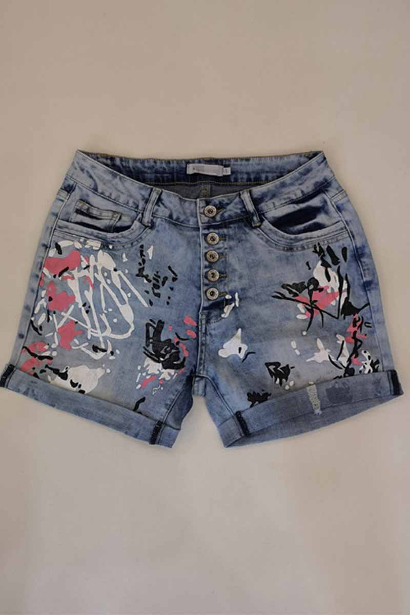 Vaqueros casuales estampados y lavados