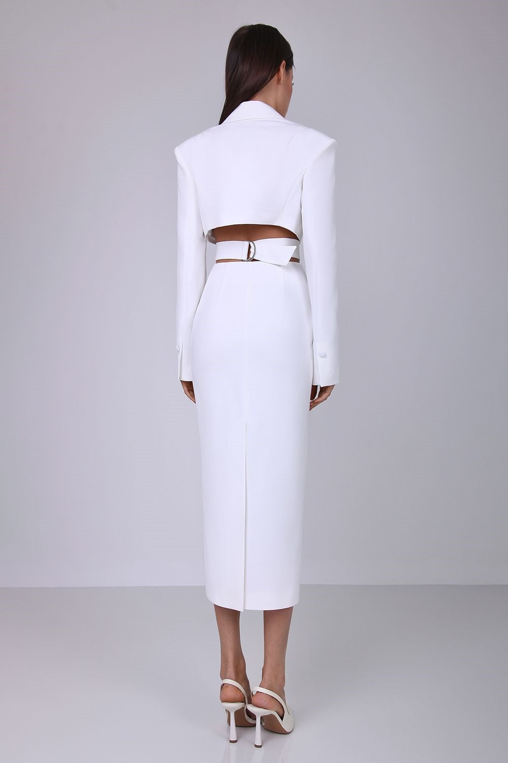 Vestido midi tipo blazer con aberturas Antonia