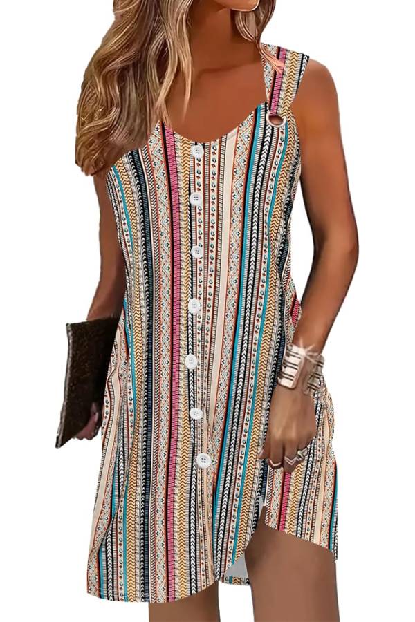 Vestido sin mangas de verano para mujer