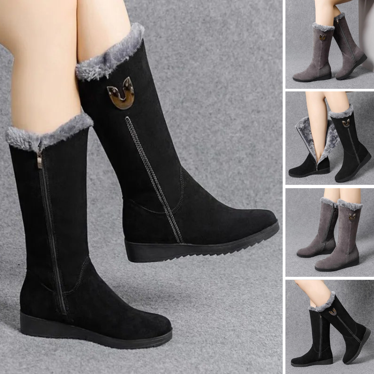 Elegant Flat Suede Boots with Zipper and for Women | Great for Casual Days