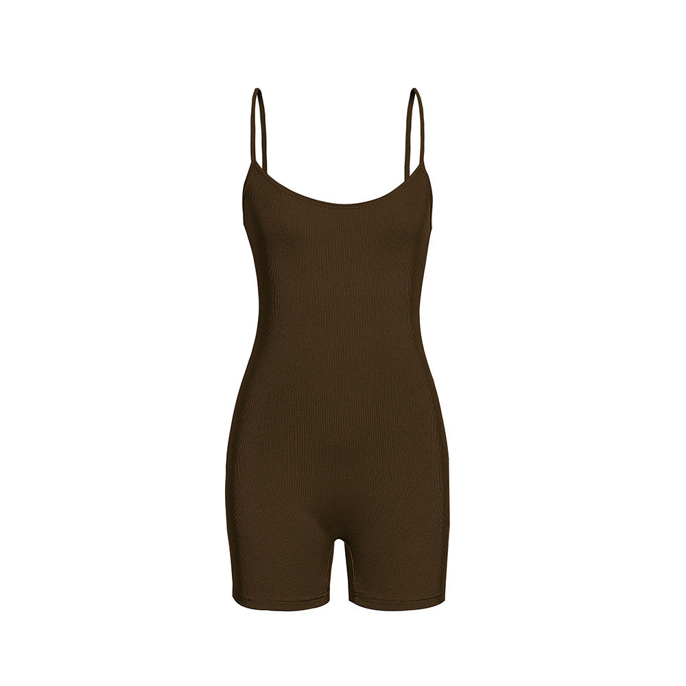 Mono ajustado con tirantes ajustables para mujer, pantalones deportivos de yoga
