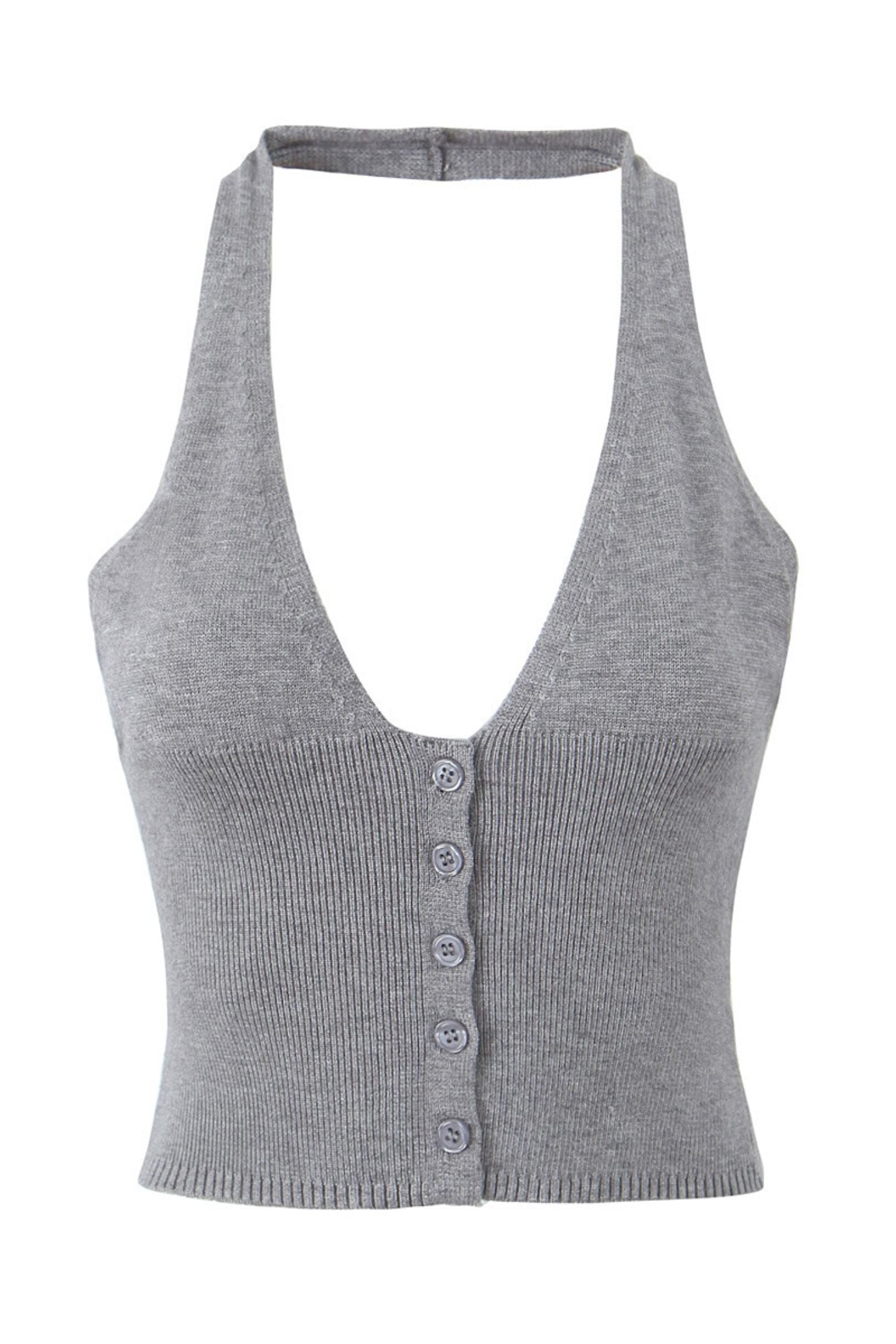 Halter Vest Three-piece Knitted Set