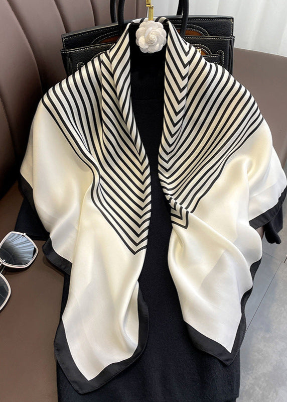Harper Lines - Monochrome Chevron Silk Scarf