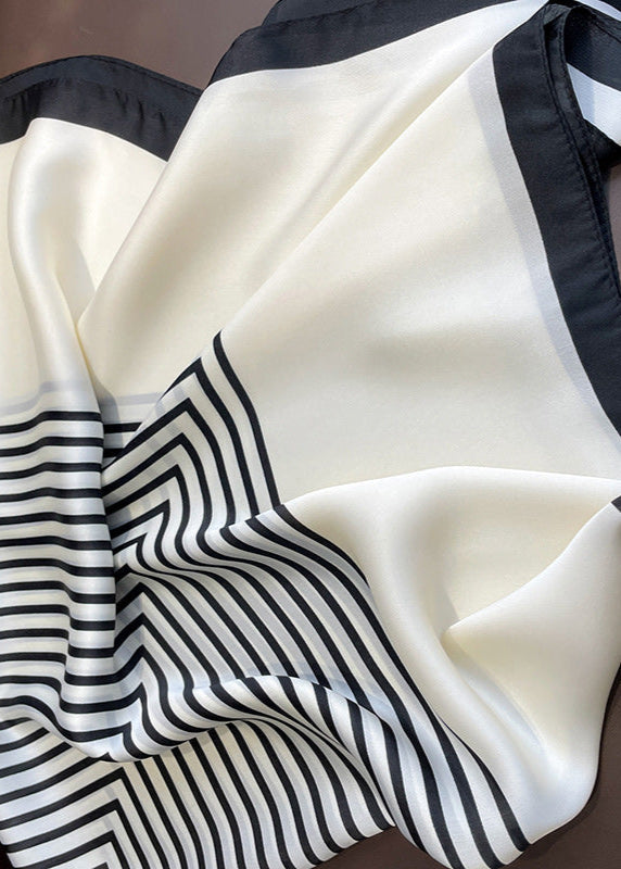 Harper Lines - Monochrome Chevron Silk Scarf
