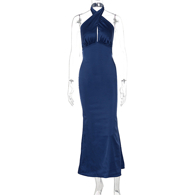 Vestido elegante de verano sin mangas y sin espalda Vestido elegante para mujer