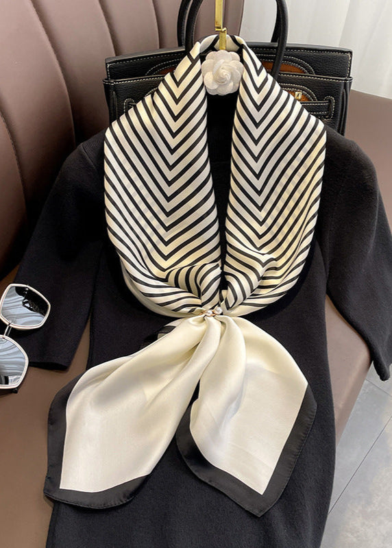 Harper Lines - Monochrome Chevron Silk Scarf