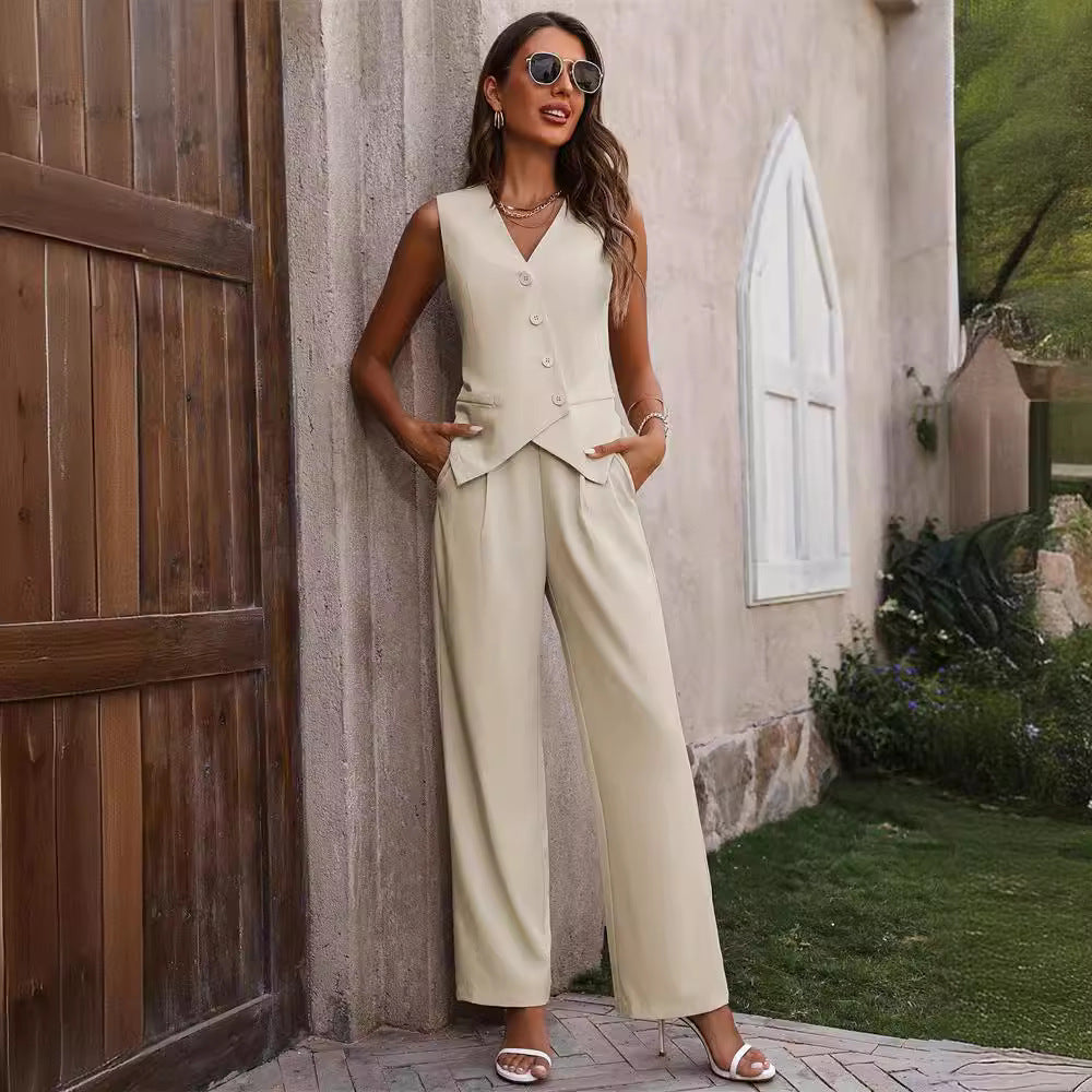Chaleco de traje de oficina para mujer, cinturón elástico de alta calidad, pantalón de trabajo para hombre y mujer, ropa de trabajo de oficina, ropa para mujer