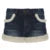 Mini vaqueros con ribete esponjoso kawaii para mujer, estilo chic, suave y dulce, diseño corto azul que combina con todo.