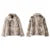 Leopard Print Faux Fur Short Coat Women Fashion Puff Plush Lapel Loose Button Jacket Female Winter Thick Warm Outerwear