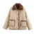 Leopard Double Side Women’s Quilted Parkas Vintage Long Sleeve Lapel Fleece Button Padded Coat 2025 New Lady Thick Warm Outwear