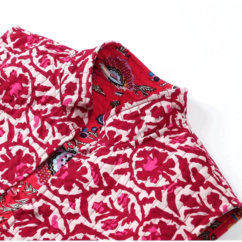 Chic Floral Quilted Vest | Great for Everyday Wear