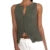 Summer Sleeveless Rib Knitted Tank Tops Female Casual Front Button Up Basic Vest Women Fashion Crop Tops Going Out Streetwear