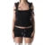 00s Retro Ruffles 2 Piece Set Bow Lace Trim Crop Tops Vest + Slim Fit Bloomers Shorts Vintage Y2K Fairy Kawaii Mathing Outfits