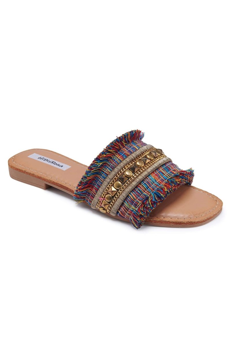 Sandalias planas Belinda con decoración metálica