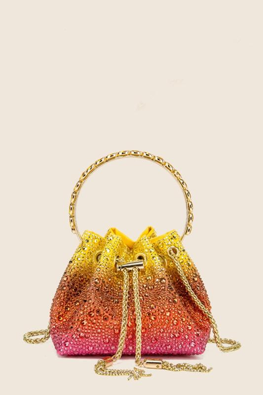 Bolso tipo cubo con asa de lazo Carlin Diamente