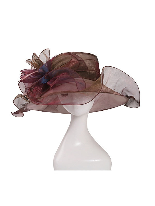 Hat Bucket Hat Sun Hat Blue Purple Pink Party Outdoor Dailywear Floral Floral Portable Windproof Comfort for Women
