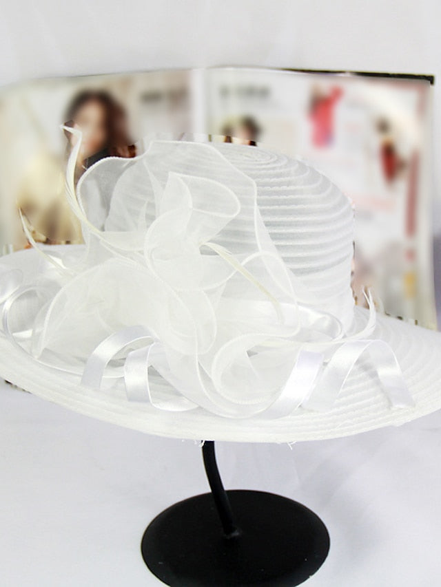 Party Hat Party Street Holiday Flower Solid Colored Black White Hat Cute Pink Fall Winter Spring for Women