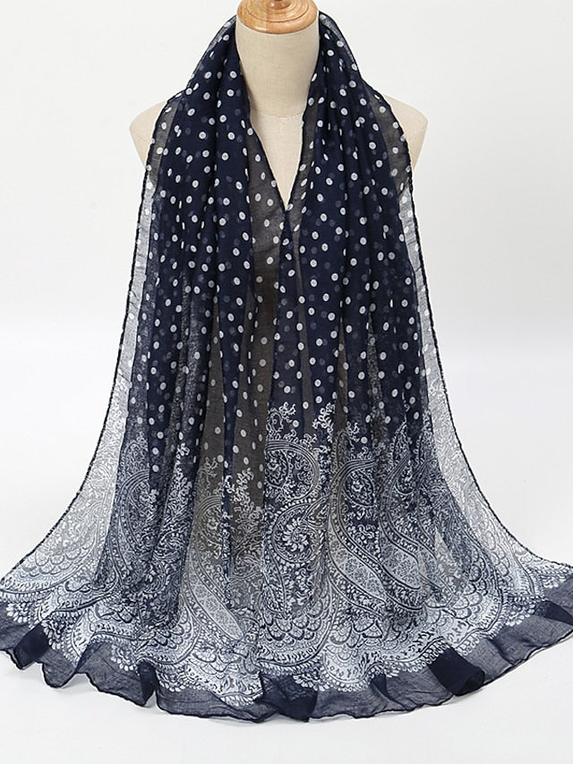 Summer Lady Dots Scarf Shawl Holiday Fashion Clothing Accessories Invierno Mujer Women Scarves Shawls for Women